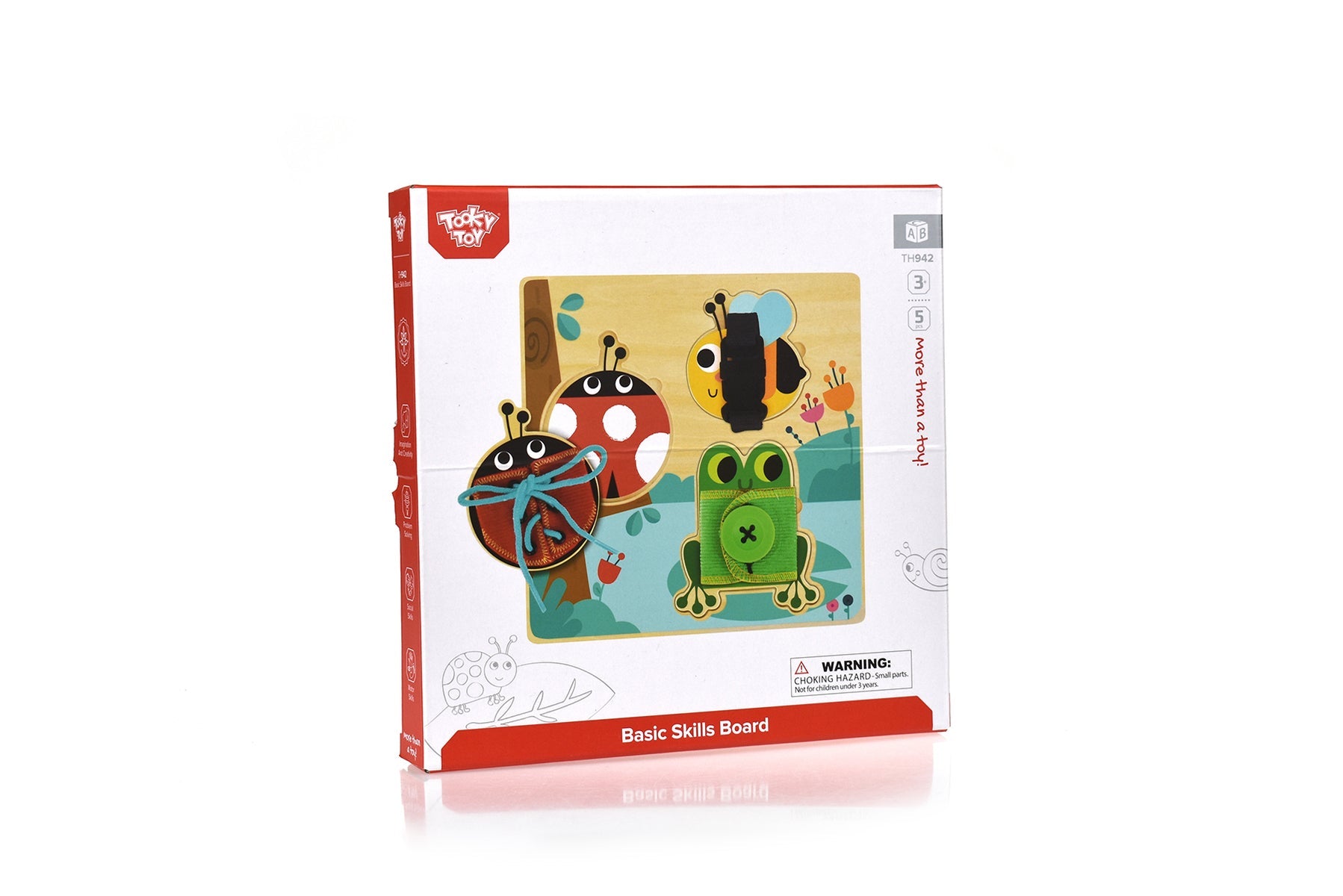 BASIC SKILLS LACING BUTTONS WOODEN PUZZLE BOARD - Bamboo Sprout