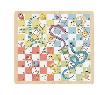 MY FOREST FRIENDS 2 IN 1 WOODEN BOARD GAME - LUDO, SNAKES AND LADDERS - Bamboo Sprout