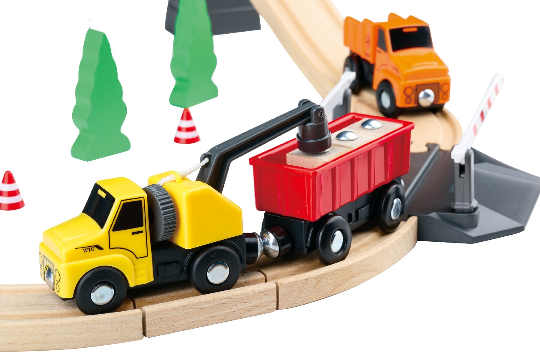 CONSTRUCTION YARD TRAIN SET 35PCS - Bamboo Sprout