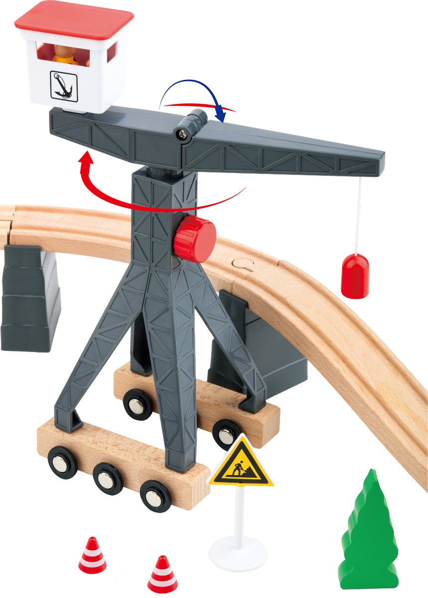 CONSTRUCTION YARD TRAIN SET 35PCS - Bamboo Sprout