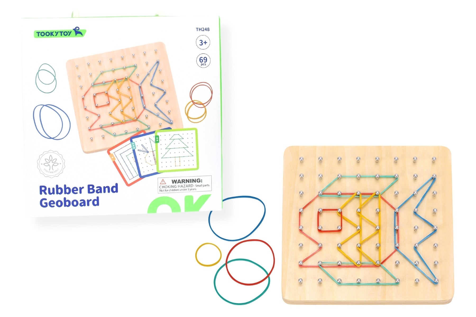 CREATIVE RUBBER BAND GEOBOARD PATTERN PUZZLE GAME - Bamboo Sprout