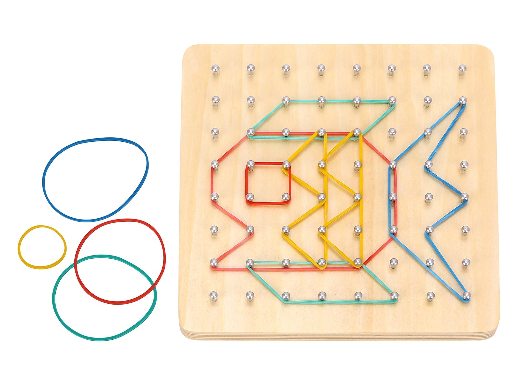 CREATIVE RUBBER BAND GEOBOARD PATTERN PUZZLE GAME - Bamboo Sprout