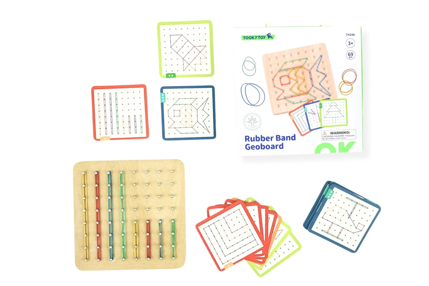 CREATIVE RUBBER BAND GEOBOARD PATTERN PUZZLE GAME - Bamboo Sprout