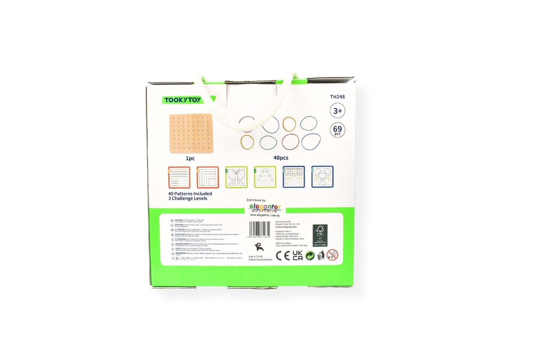 CREATIVE RUBBER BAND GEOBOARD PATTERN PUZZLE GAME - Bamboo Sprout