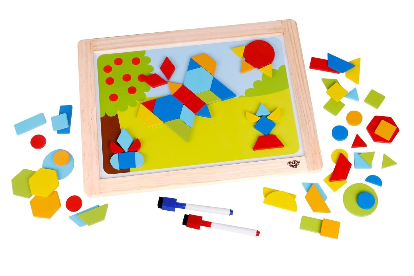 MAGNETIC PUZZLE - GEOMETRICAL SHAPES - Bamboo Sprout