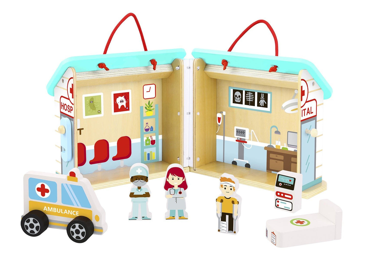 HOSPITAL PLAYSET WITH CARRY BOX - Bamboo Sprout