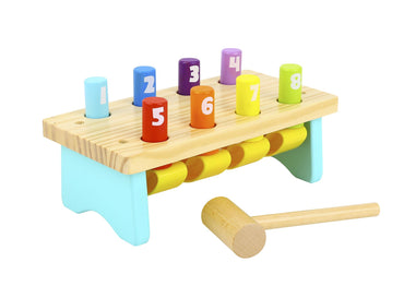 WOODEN KNOCK BENCH WITH 8 PINS - Bamboo Sprout