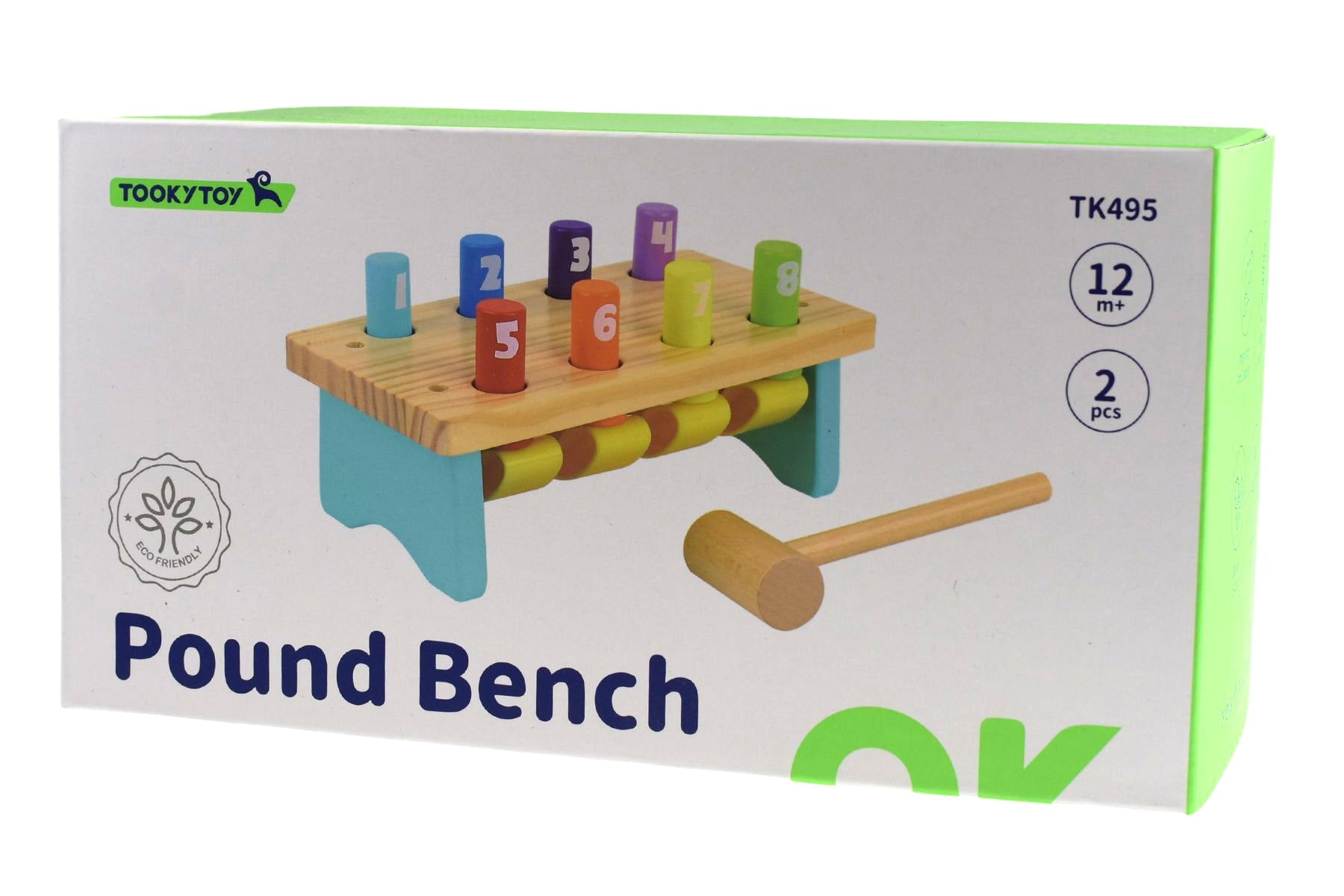 WOODEN KNOCK BENCH WITH 8 PINS - Bamboo Sprout
