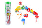 Tooky Toy lacing transportation toy featuring colorful wooden cars and vehicles for kids' fine motor skills development.