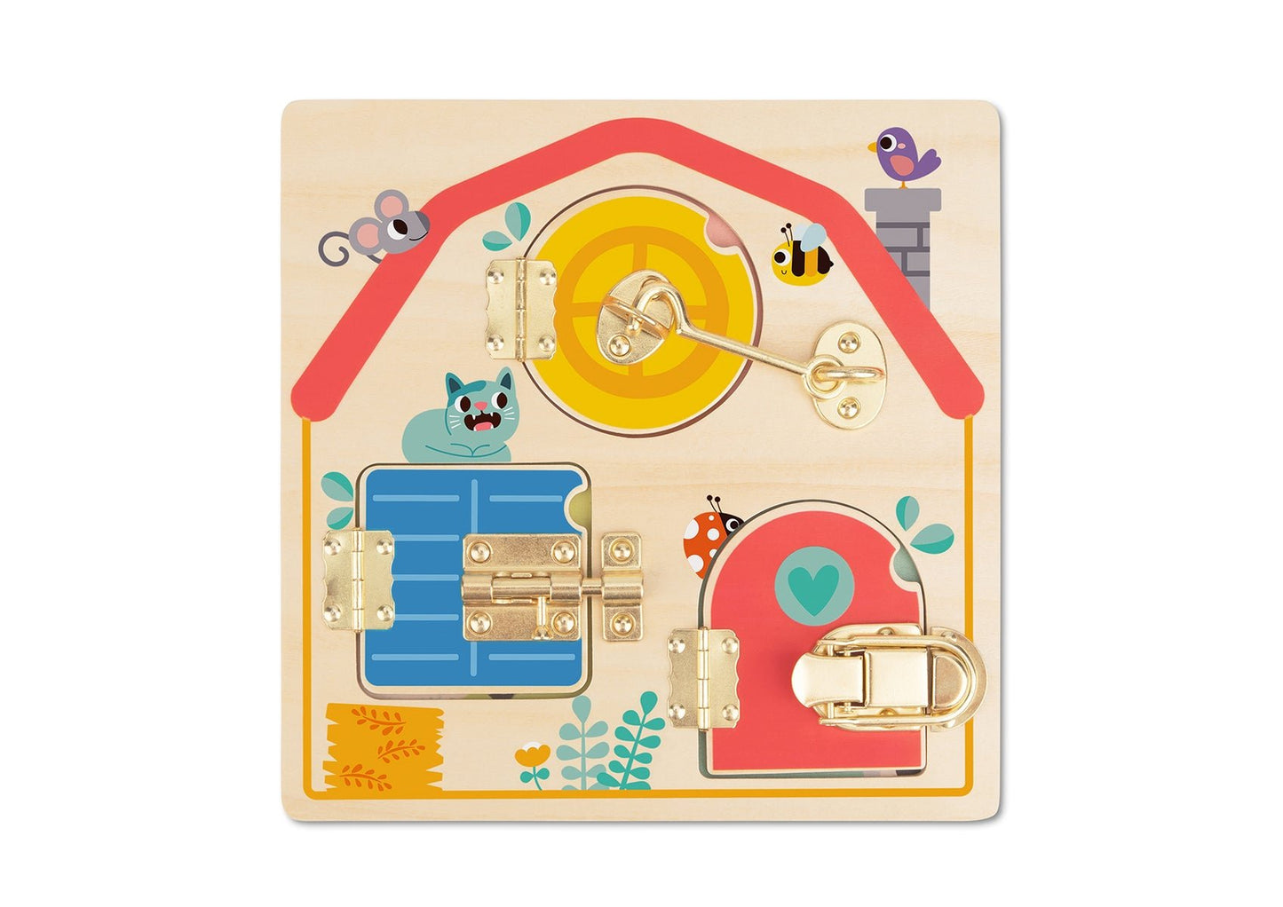 LATCHES ACTIVITY WOODEN PUZZLE BOARD - Bamboo Sprout