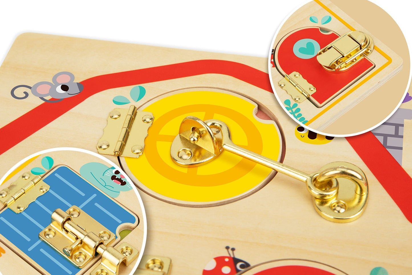 LATCHES ACTIVITY WOODEN PUZZLE BOARD - Bamboo Sprout