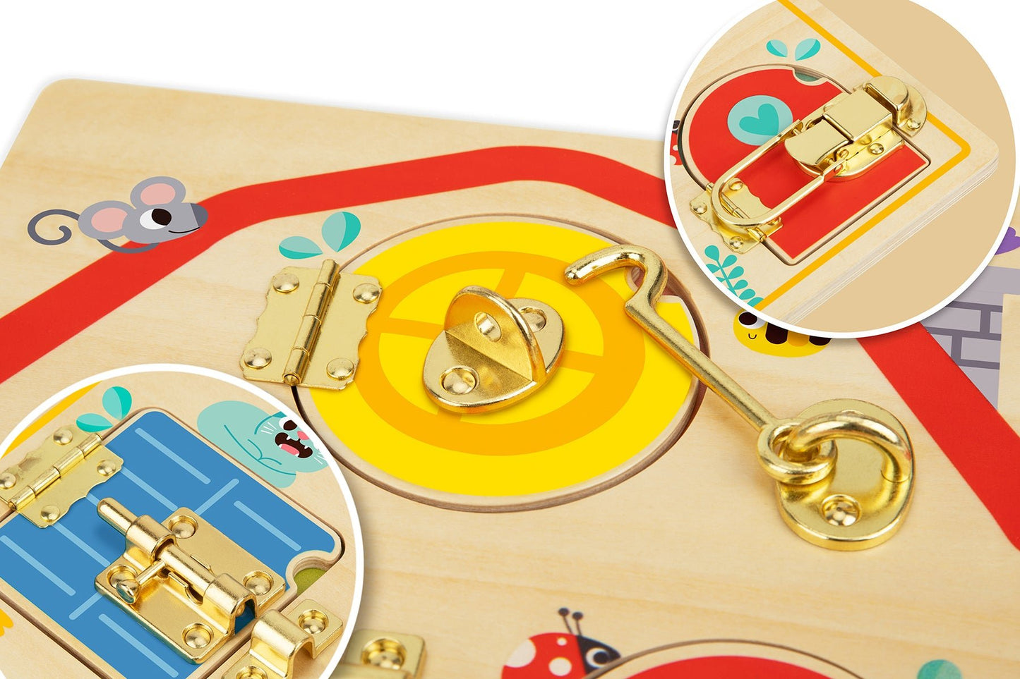 LATCHES ACTIVITY WOODEN PUZZLE BOARD - Bamboo Sprout