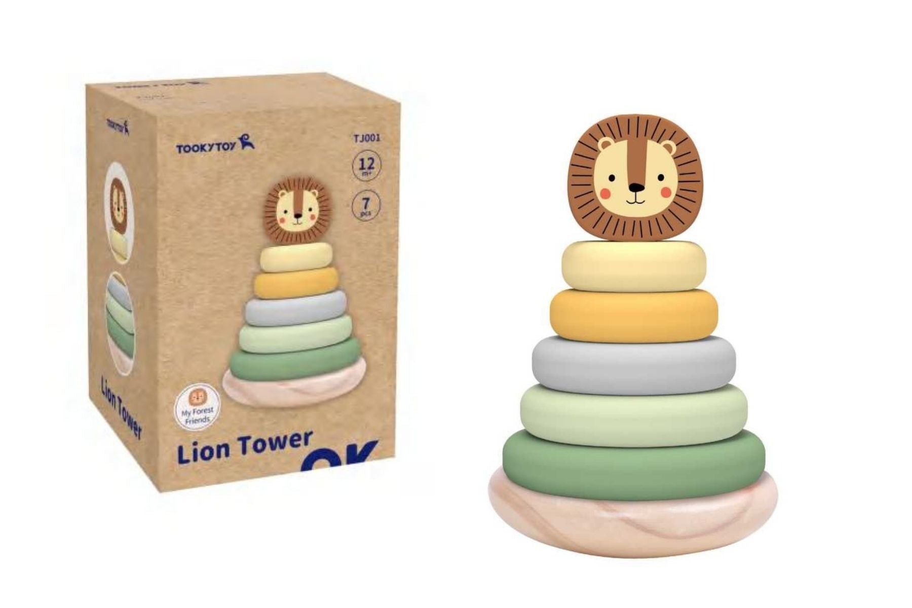 MY FOREST FRIENDS LION STACKING TOWER - Bamboo Sprout