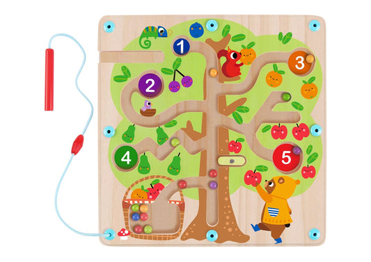 MAGNETIC COUNTING FRUIT BALL MAZE TREE - Bamboo Sprout