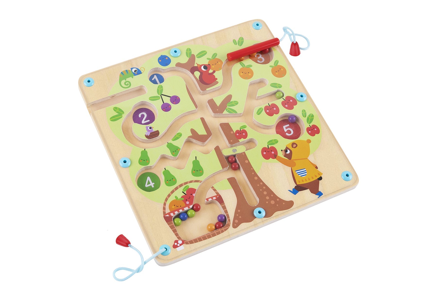 MAGNETIC COUNTING FRUIT BALL MAZE TREE - Bamboo Sprout