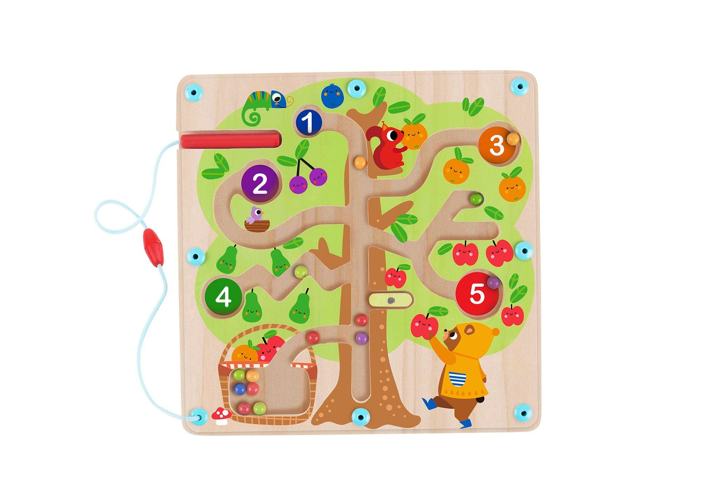 MAGNETIC COUNTING FRUIT BALL MAZE TREE - Bamboo Sprout