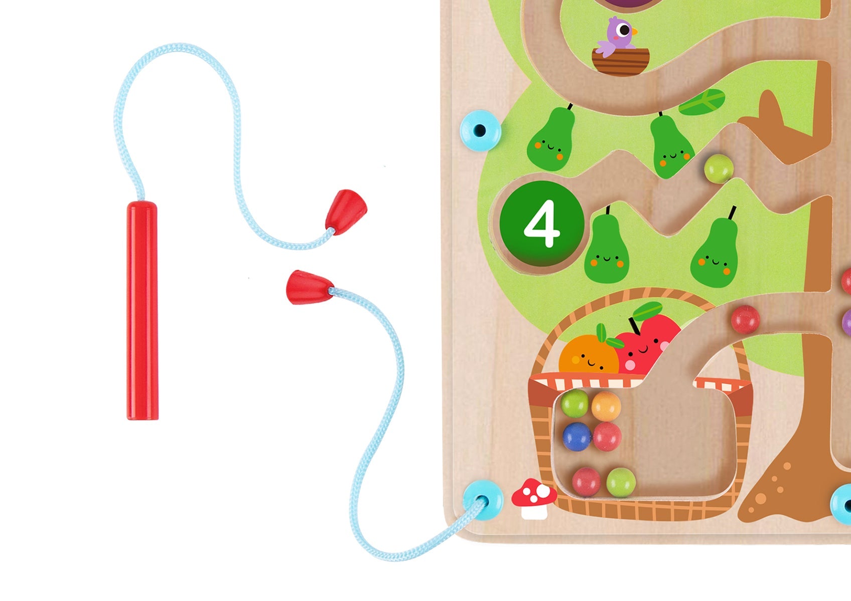 MAGNETIC COUNTING FRUIT BALL MAZE TREE - Bamboo Sprout