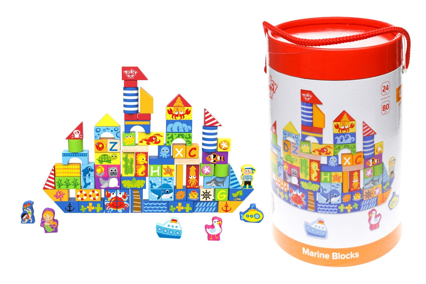 MARINE BUILDING BLOCKS 80PCS - Bamboo Sprout