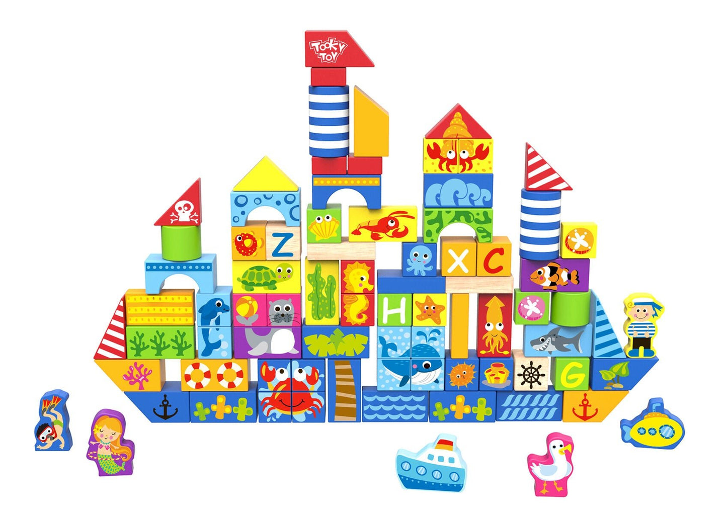 MARINE BUILDING BLOCKS 80PCS - Bamboo Sprout