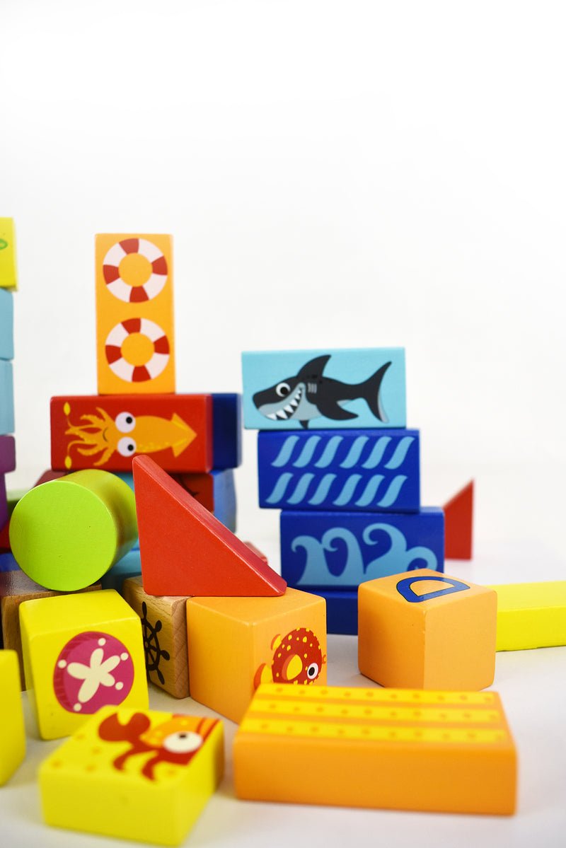 MARINE BUILDING BLOCKS 80PCS - Bamboo Sprout
