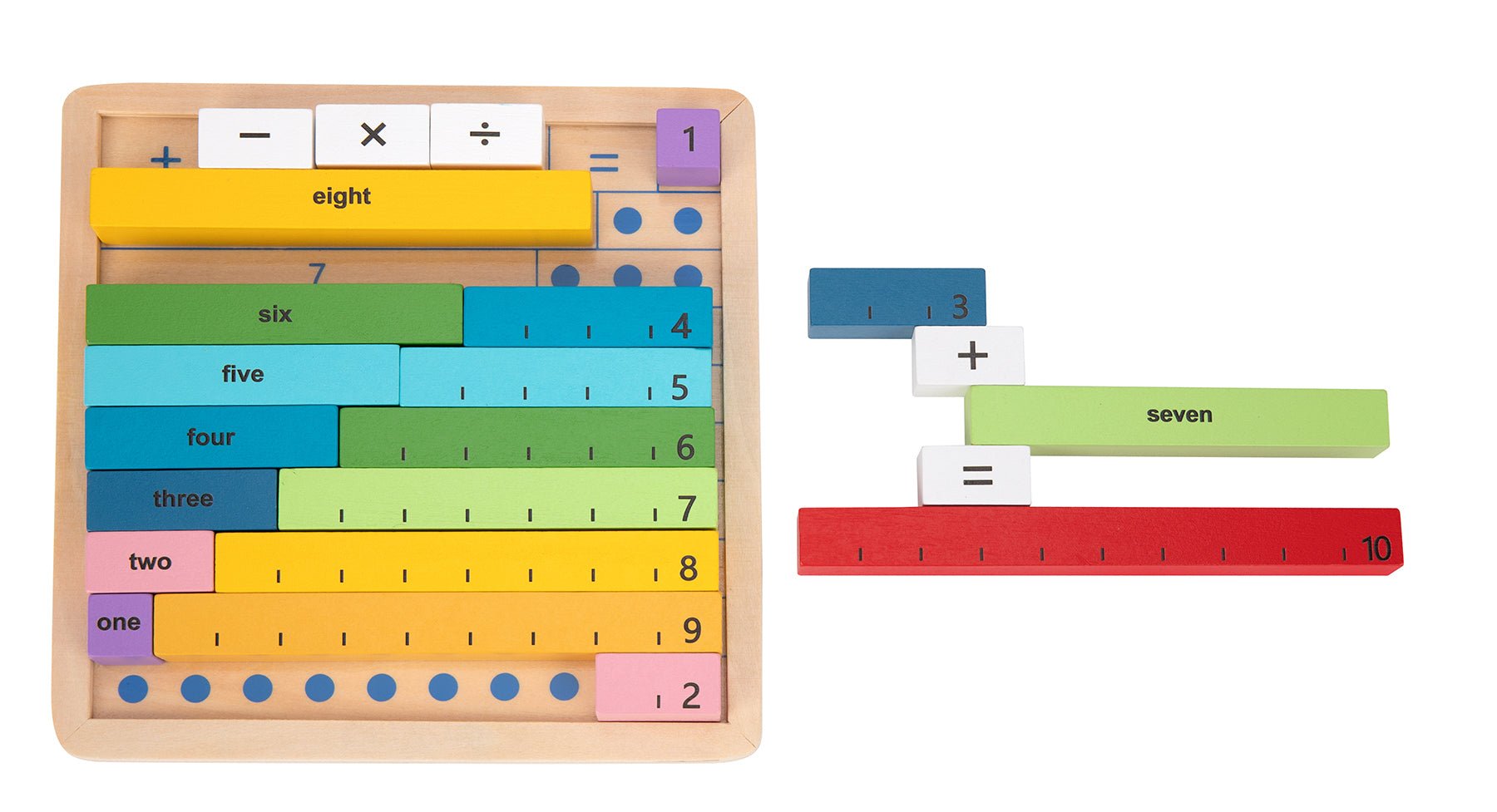 MATHS LEARNING RODS COUNTING GAME BOARD - Bamboo Sprout