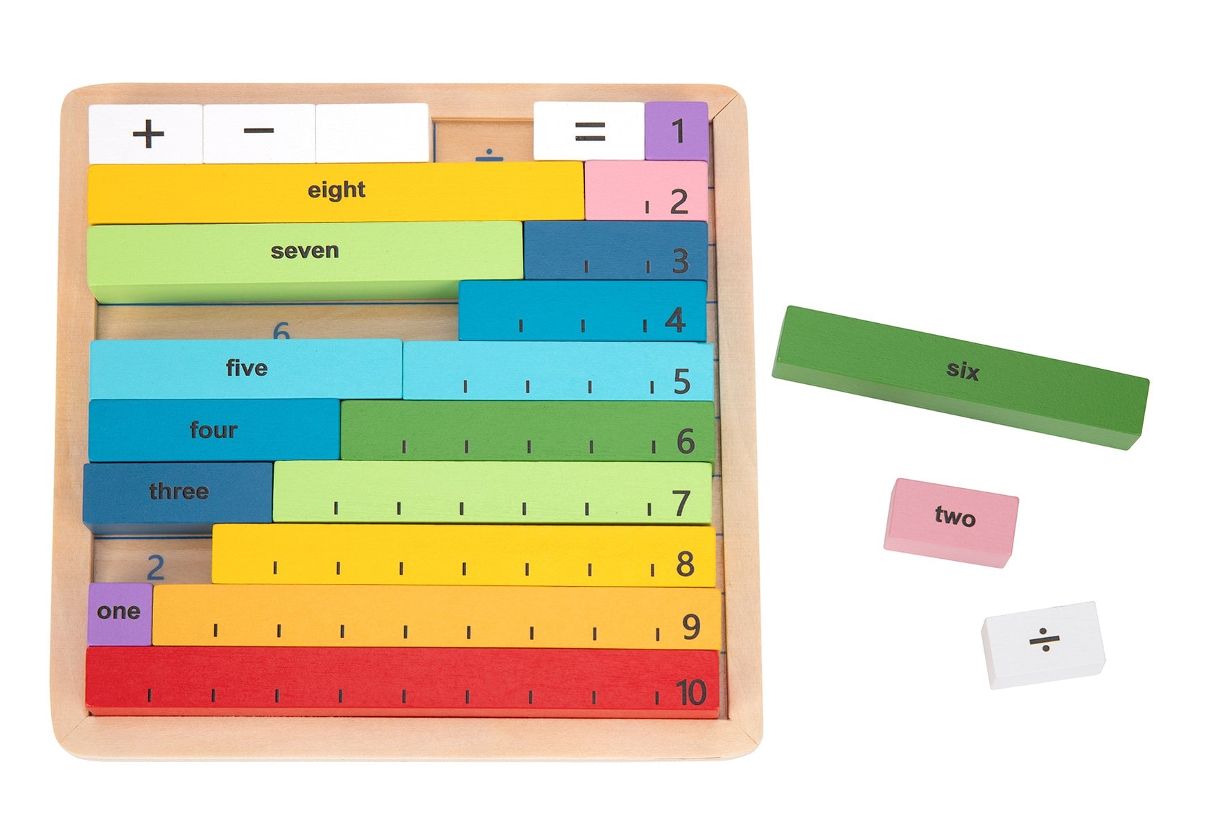 MATHS LEARNING RODS COUNTING GAME BOARD - Bamboo Sprout