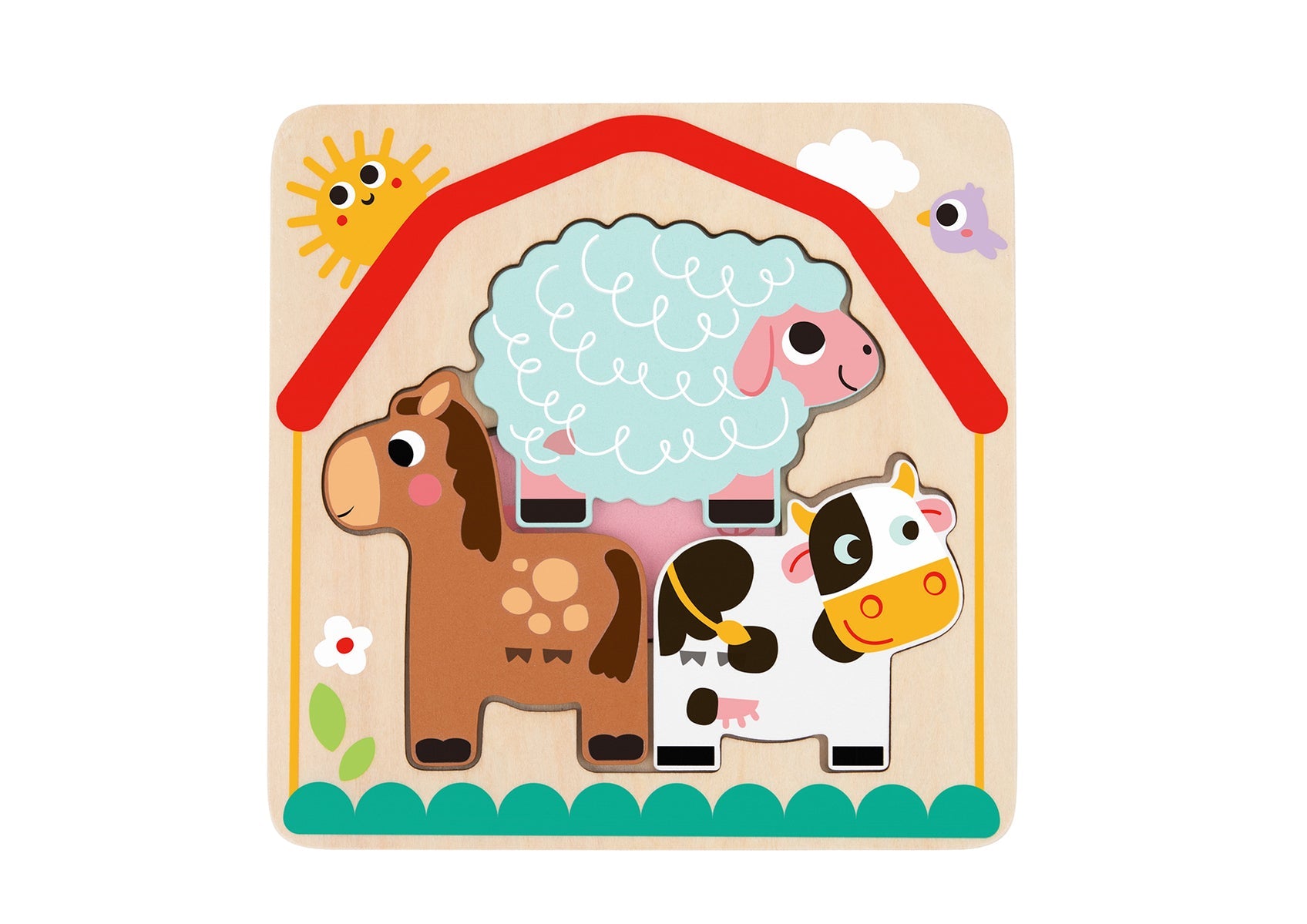 MULTI - LAYERED FARM ANIMAL PUZZLE - Bamboo Sprout