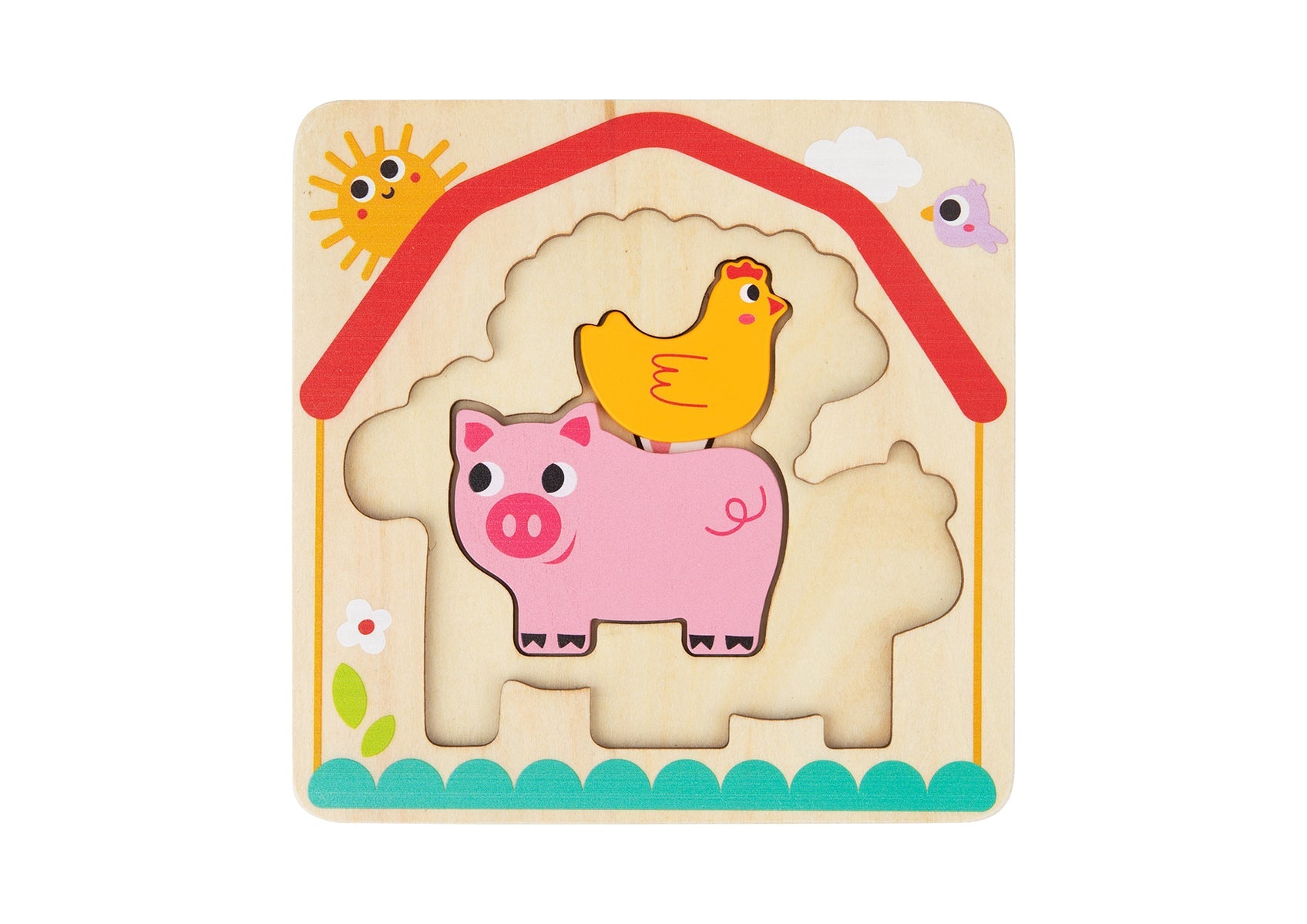 MULTI - LAYERED FARM ANIMAL PUZZLE - Bamboo Sprout