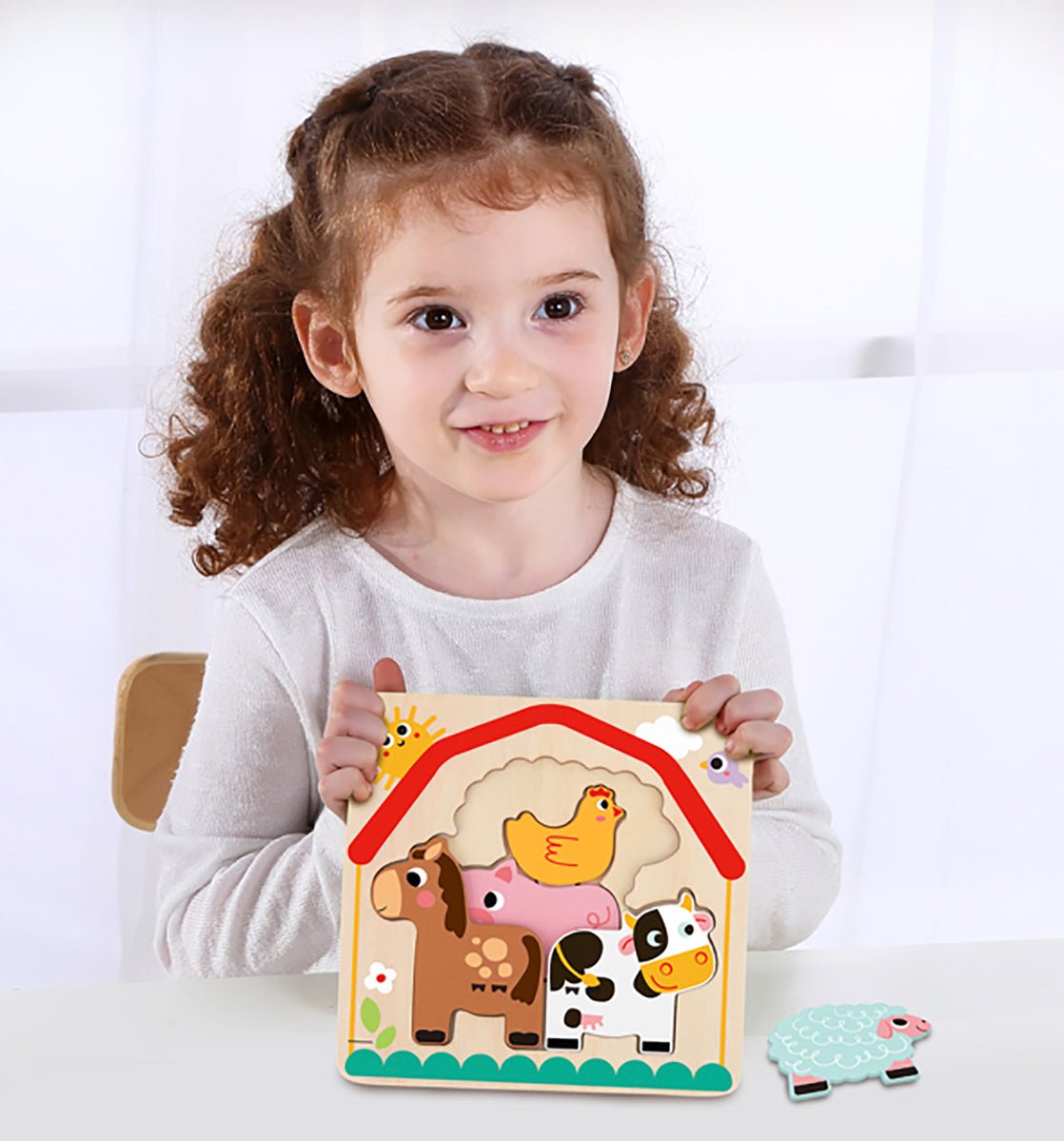 MULTI - LAYERED FARM ANIMAL PUZZLE - Bamboo Sprout