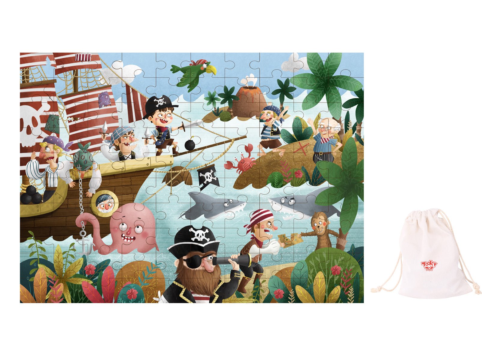 PIRATE JIGSAW PUZZLE 100PCS - Bamboo Sprout