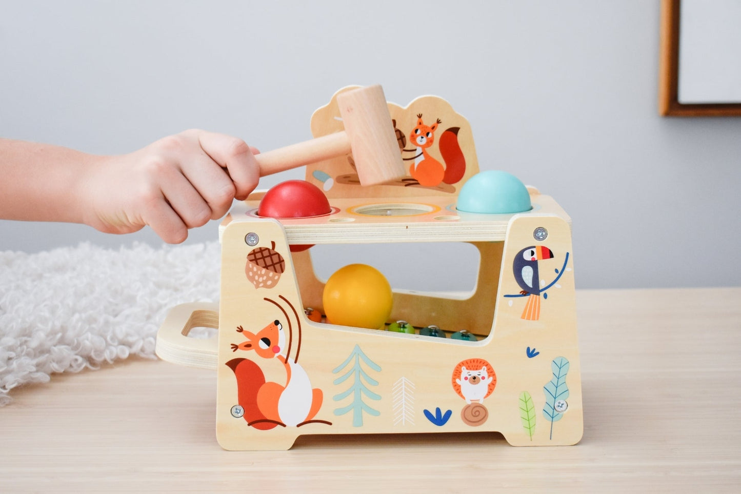 POUND & TAP BALL BENCH WITH XYLOPHONE - Bamboo Sprout