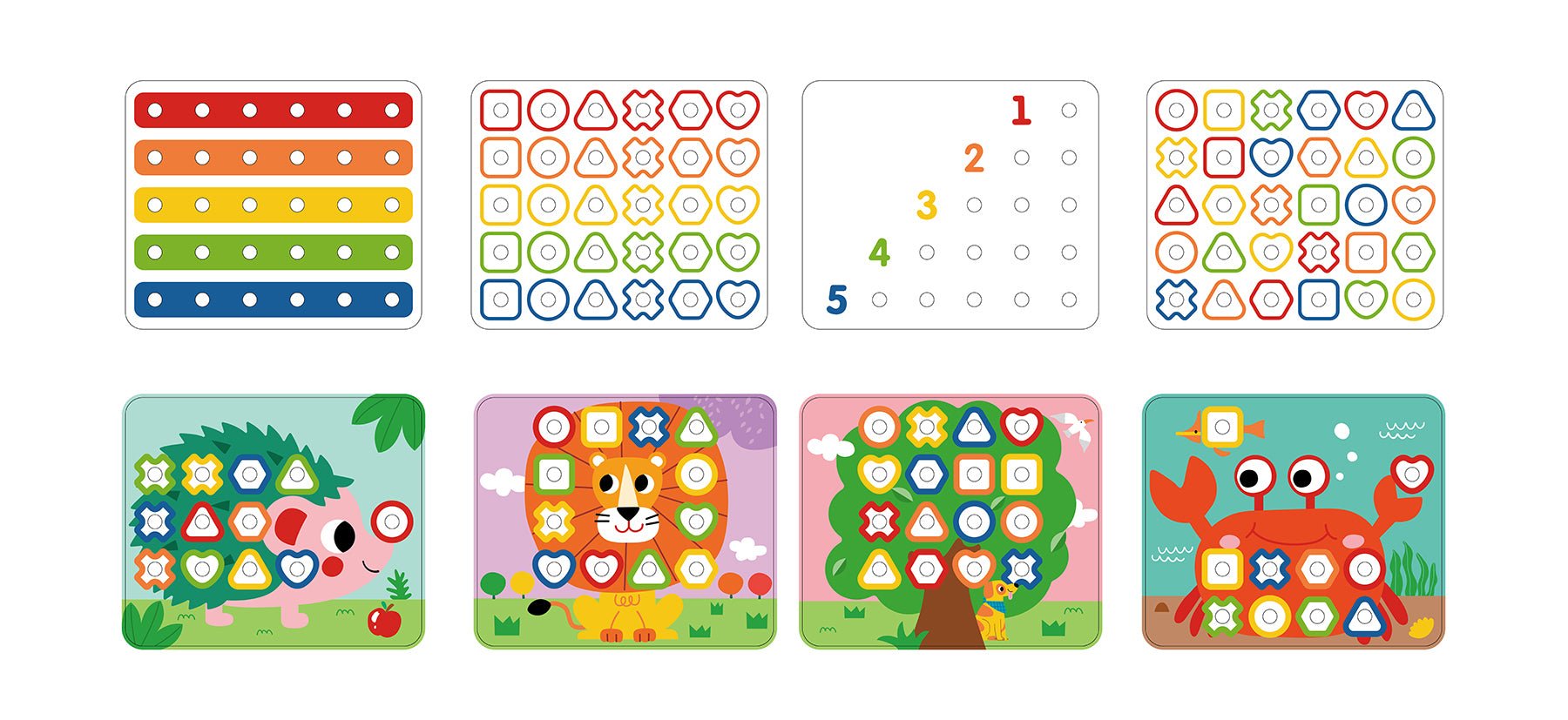 RAINBOW STACKING PEGS - Bamboo Sprout