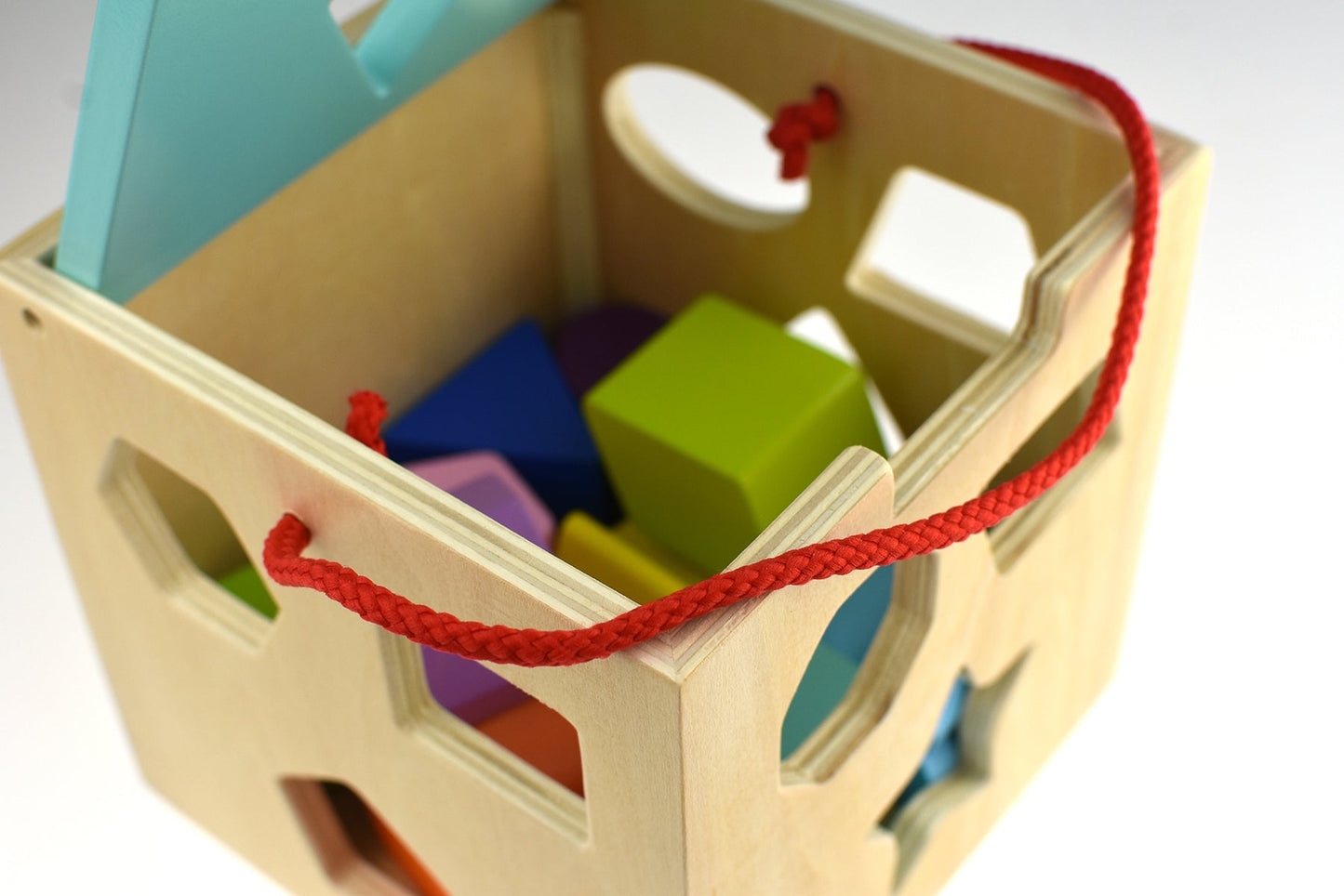 SHAPE SORTER WITH 12 PCS WOODEN BLOCKS - Bamboo Sprout