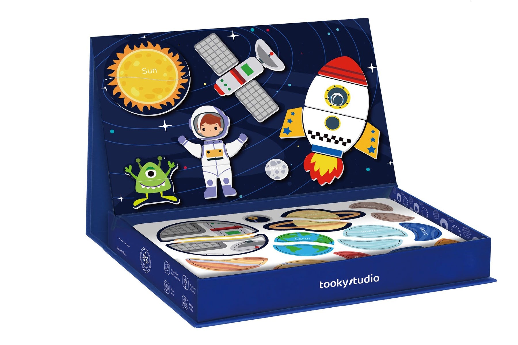 MAGNETIC TRAVEL PLAY BOX - SPACE - Bamboo Sprout