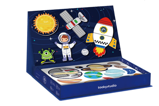 MAGNETIC TRAVEL PLAY BOX - SPACE - Bamboo Sprout