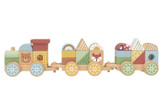 MY FOREST FRIENDS STACKING BLOCKS TRAIN - Bamboo Sprout