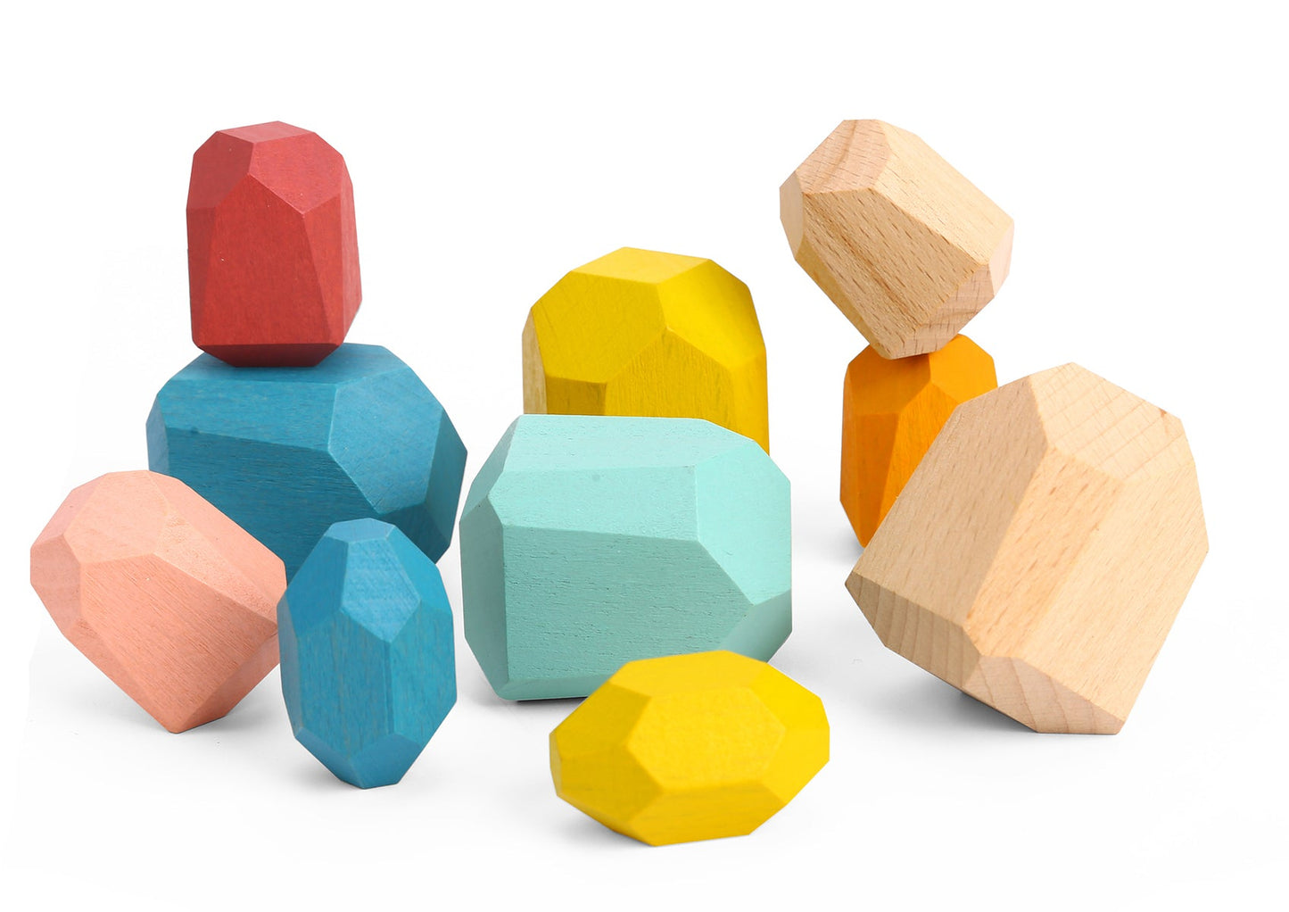 WOODEN STACKING STONE BLOCKS - Bamboo Sprout