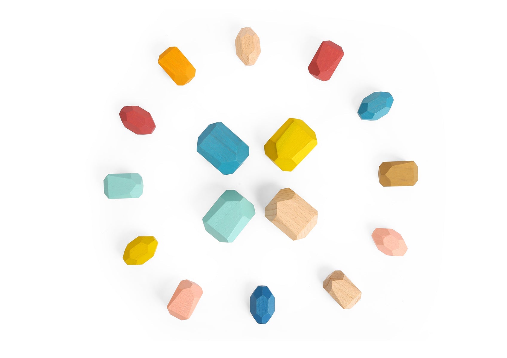 WOODEN STACKING STONE BLOCKS - Bamboo Sprout