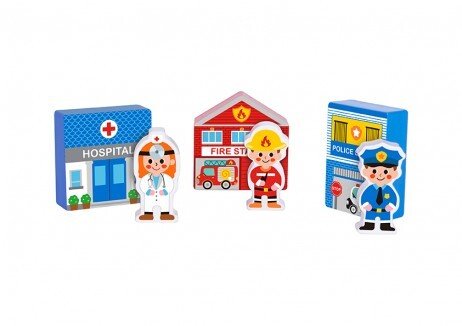 TOWN PLAY SET IN WOODEN CASE - Bamboo Sprout