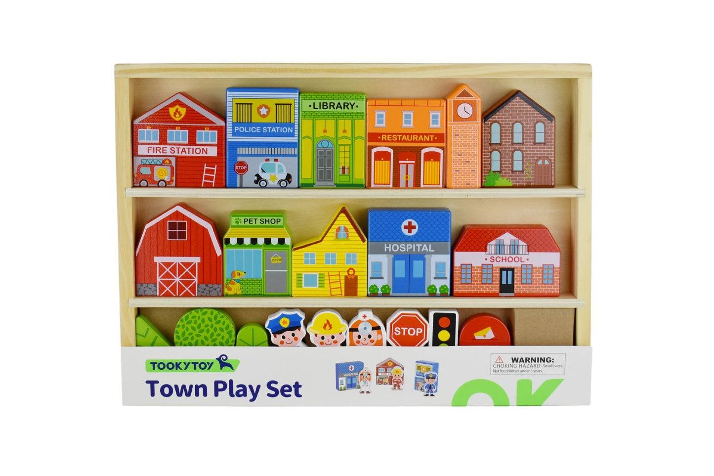 TOWN PLAY SET IN WOODEN CASE - Bamboo Sprout