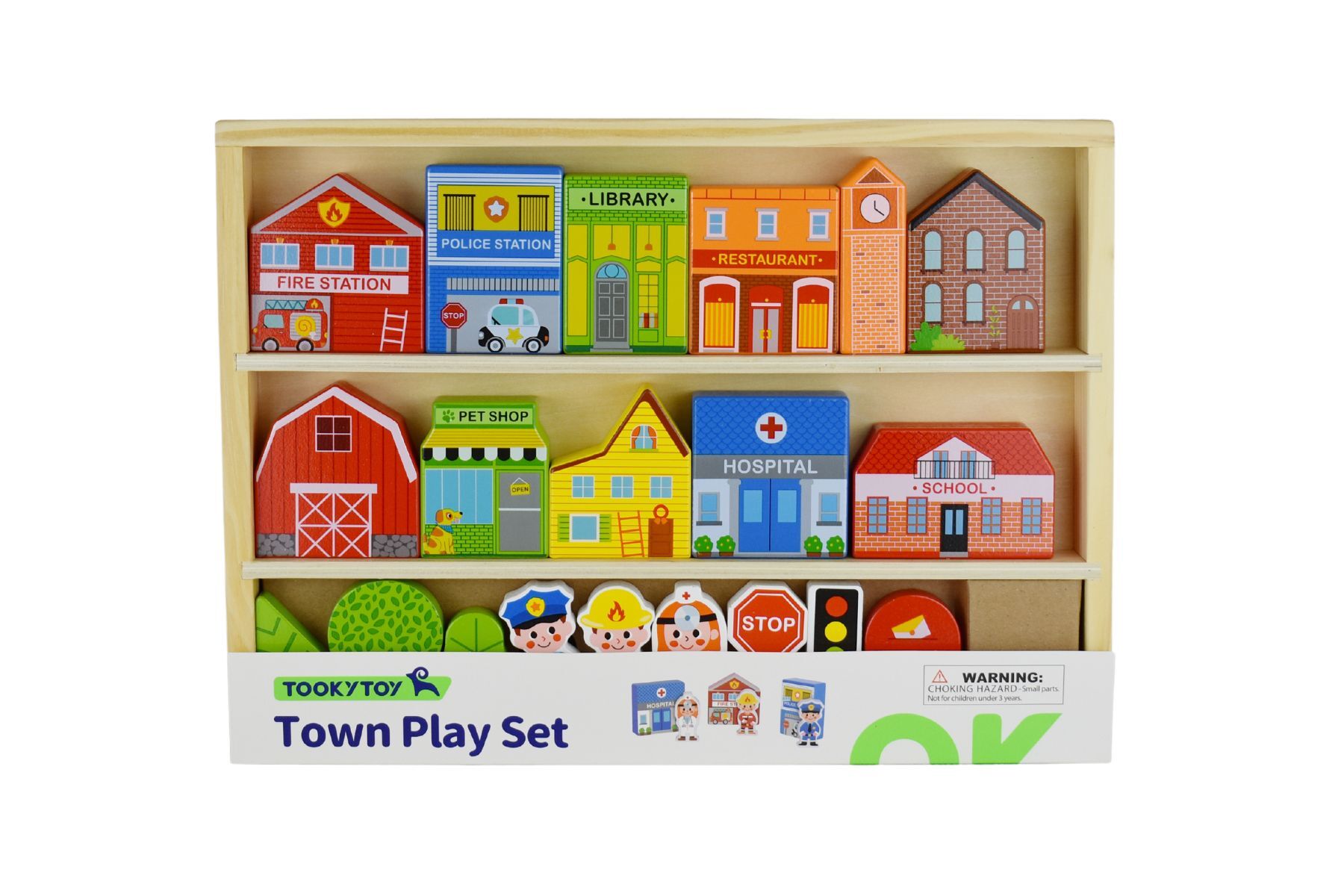 TOWN PLAY SET IN WOODEN CASE - Bamboo Sprout