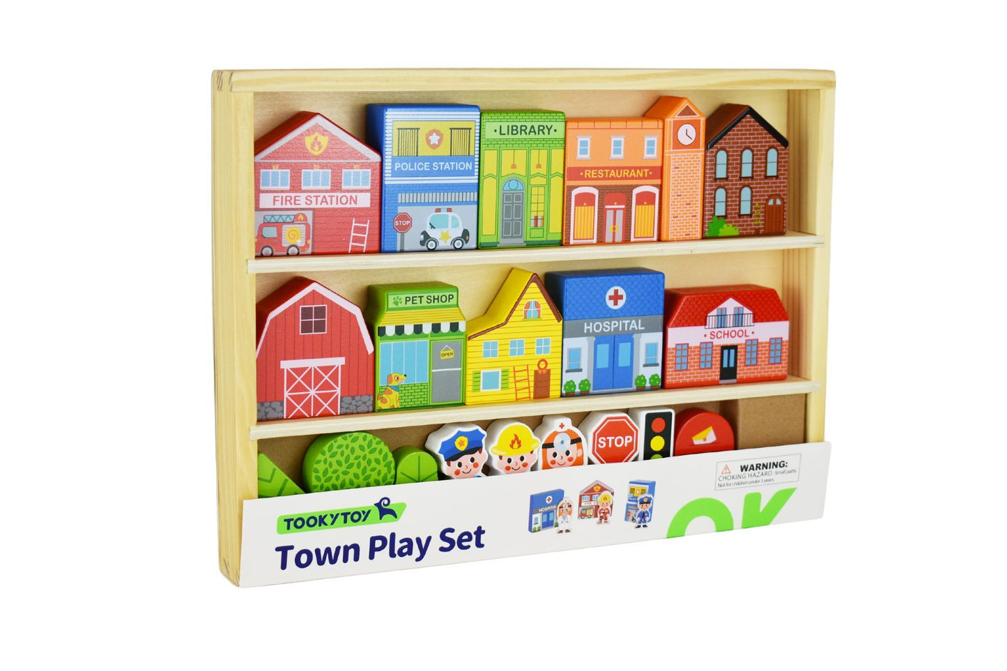 TOWN PLAY SET IN WOODEN CASE - Bamboo Sprout
