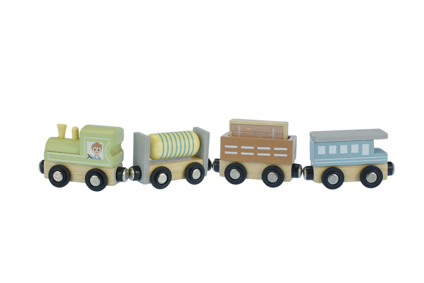 MY FOREST FRIENDS WOODEN TRAIN & CARRIAGE SET - Bamboo Sprout