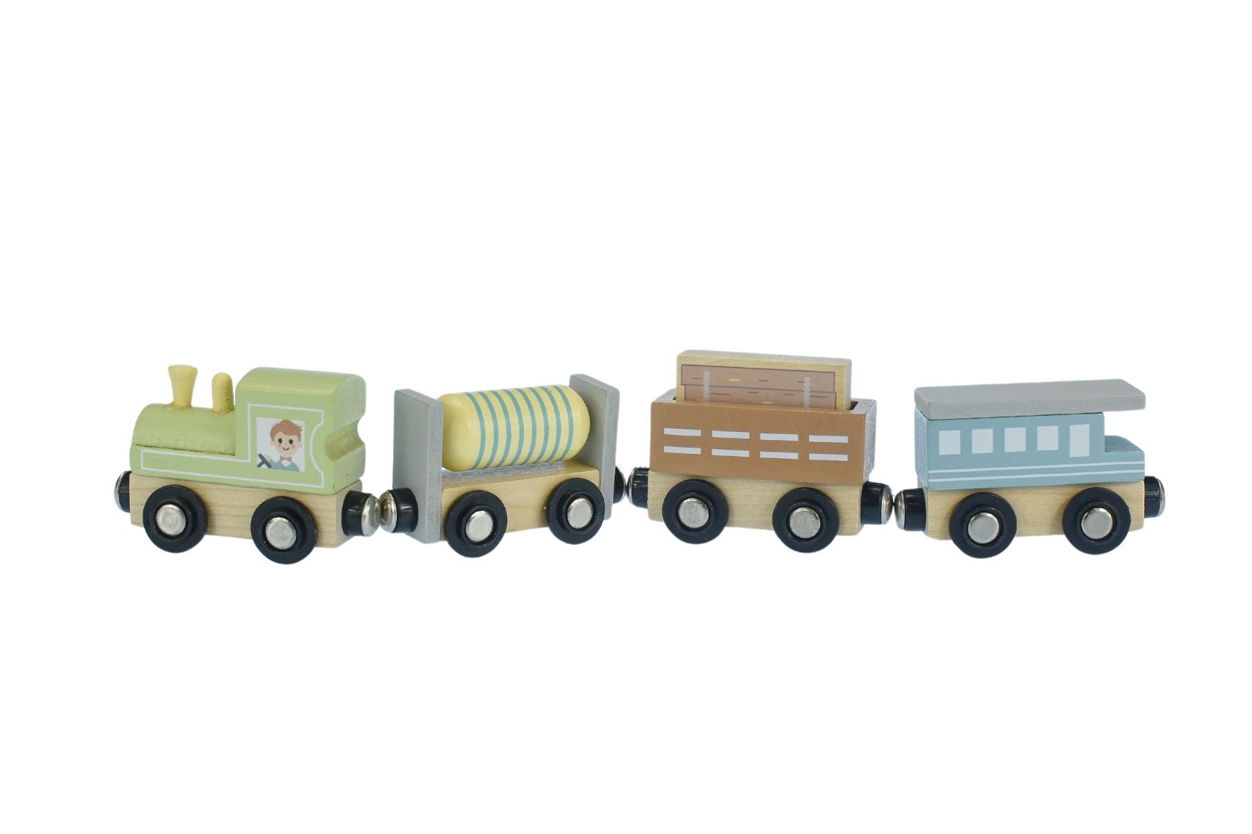 MY FOREST FRIENDS WOODEN TRAIN & CARRIAGE SET - Bamboo Sprout