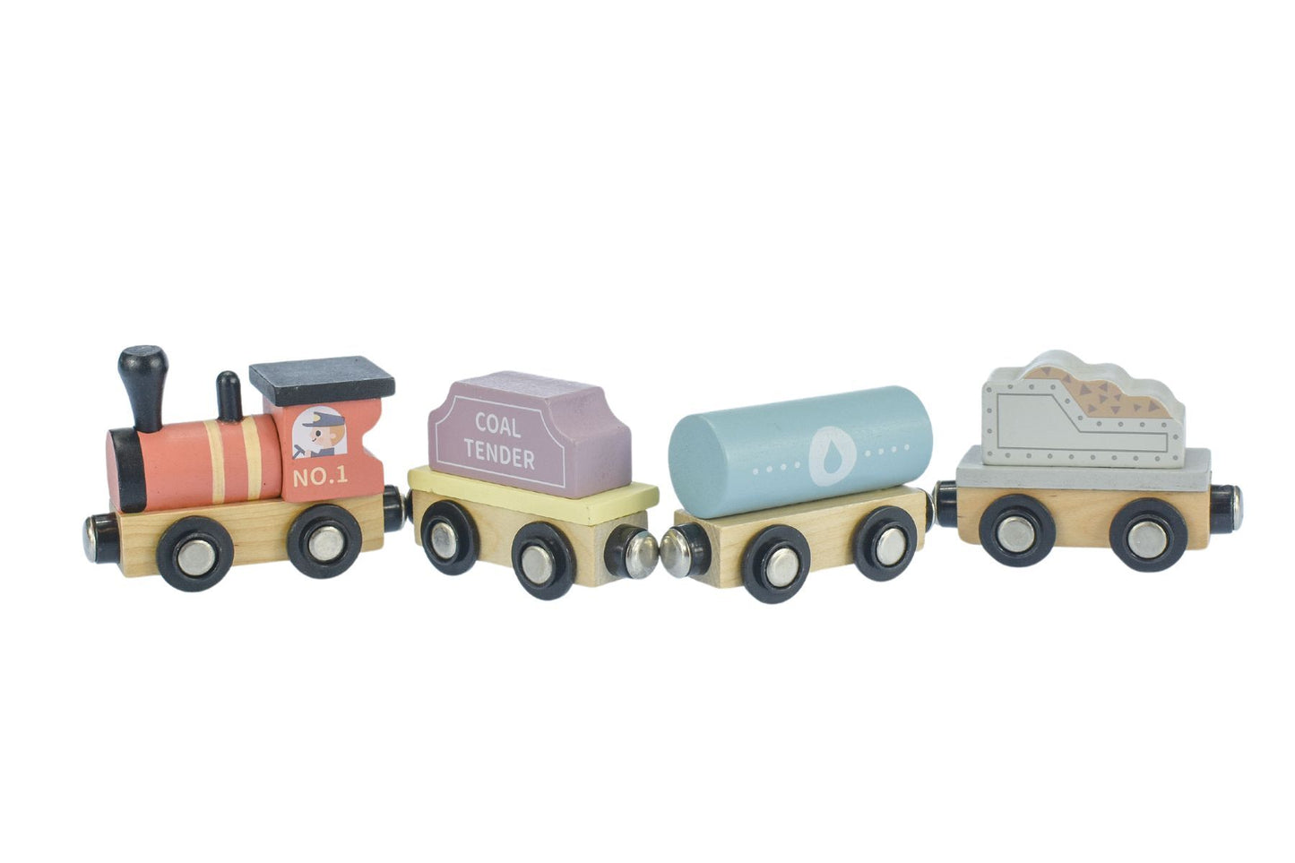 MY FOREST FRIENDS WOODEN TRAIN & CARRIAGE SET - Bamboo Sprout