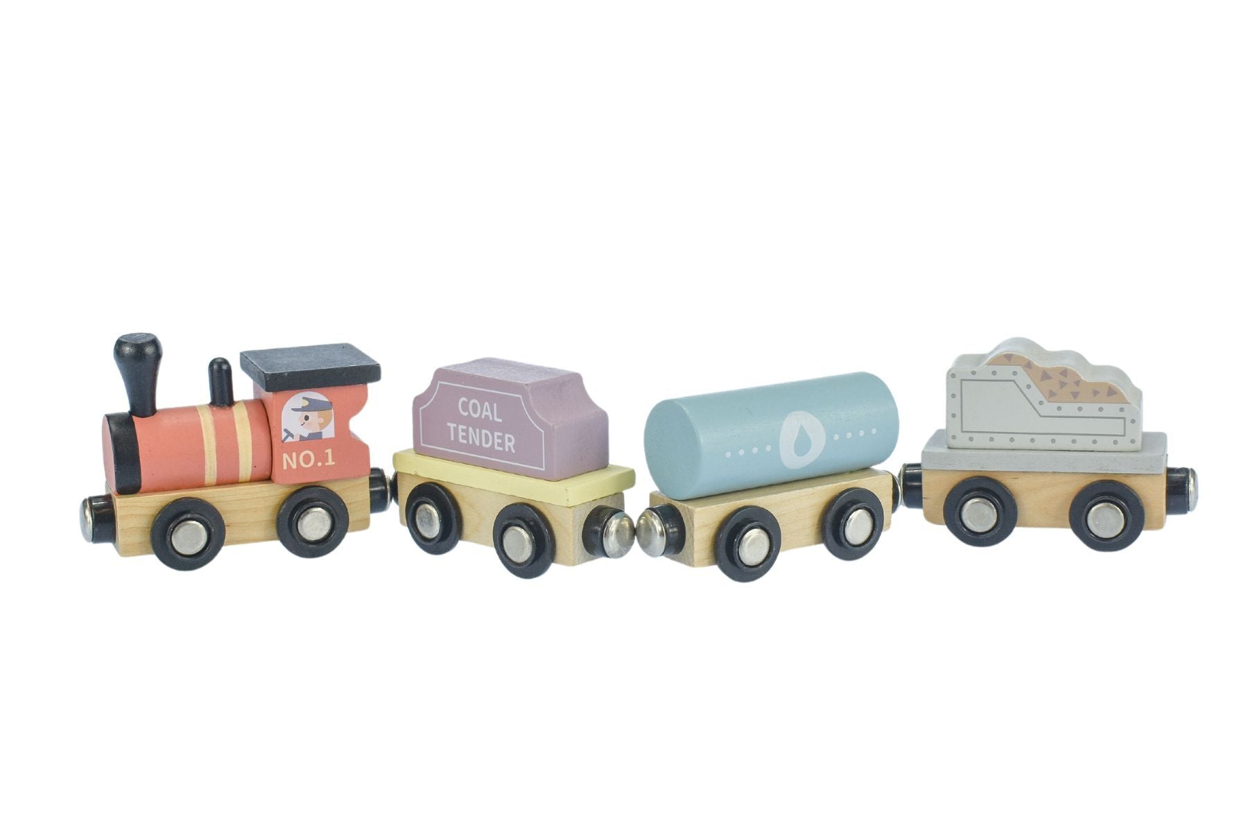 MY FOREST FRIENDS WOODEN TRAIN & CARRIAGE SET - Bamboo Sprout