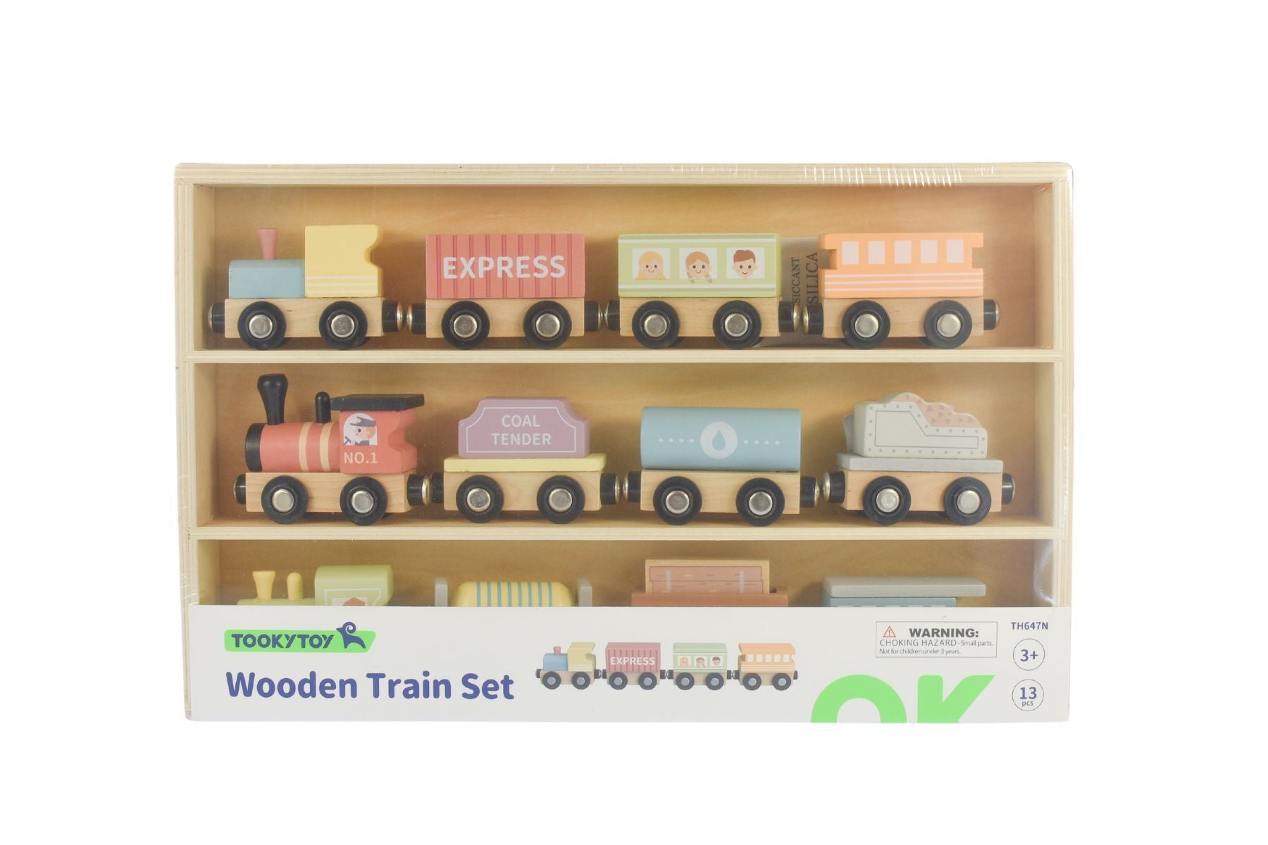 MY FOREST FRIENDS WOODEN TRAIN & CARRIAGE SET - Bamboo Sprout