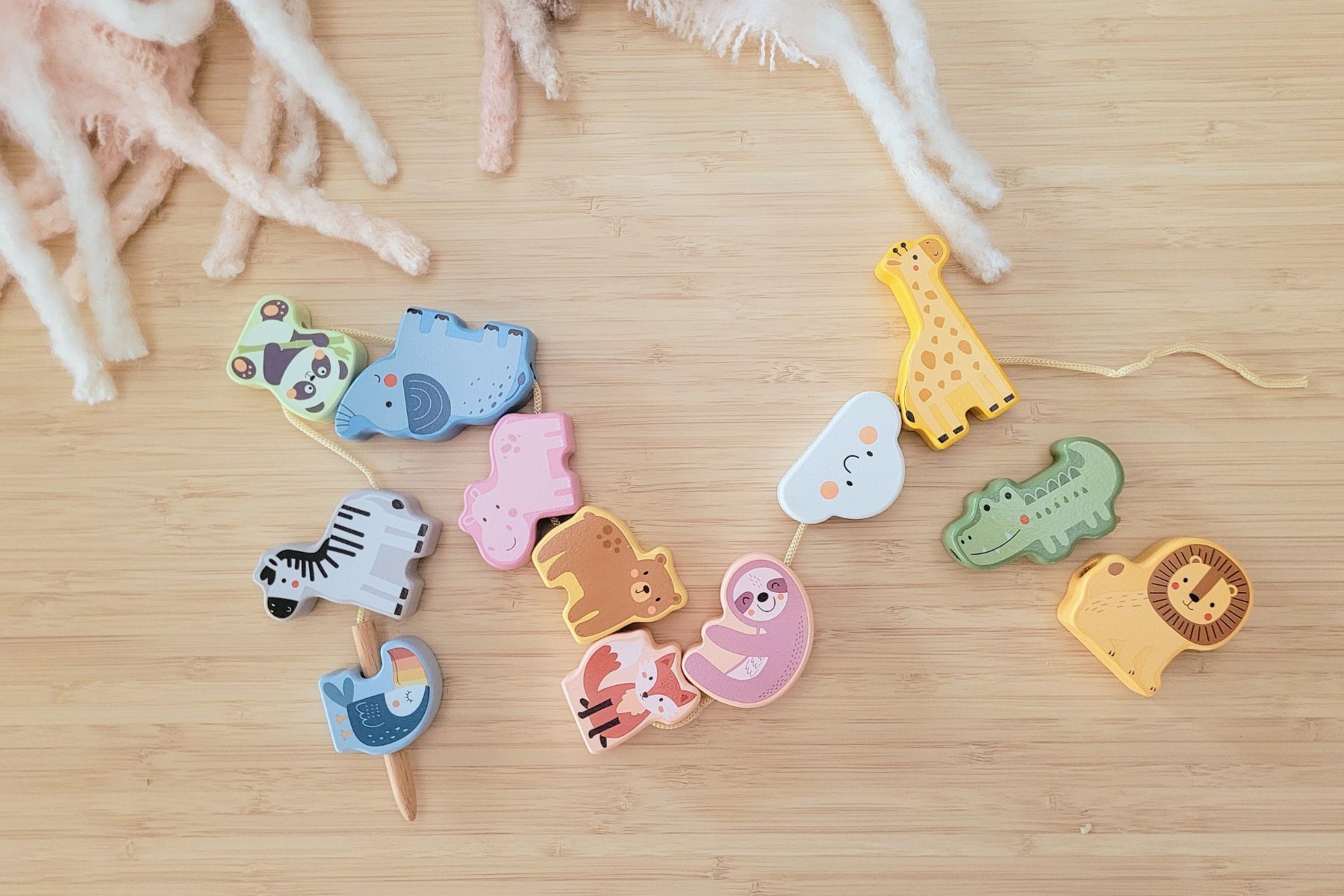 MY FOREST FRIENDS LACING BLOCKS - WILD ANIMALS - Bamboo Sprout