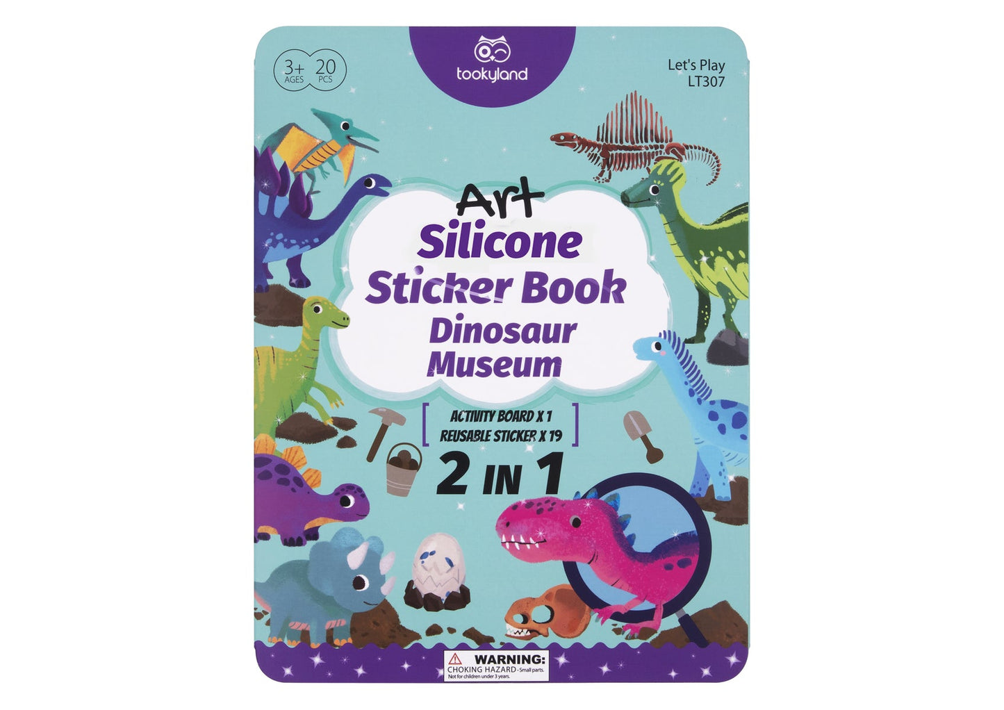 SILICONE STICKER BOOK - DINOSAUR MUSEUM - Bamboo Sprout