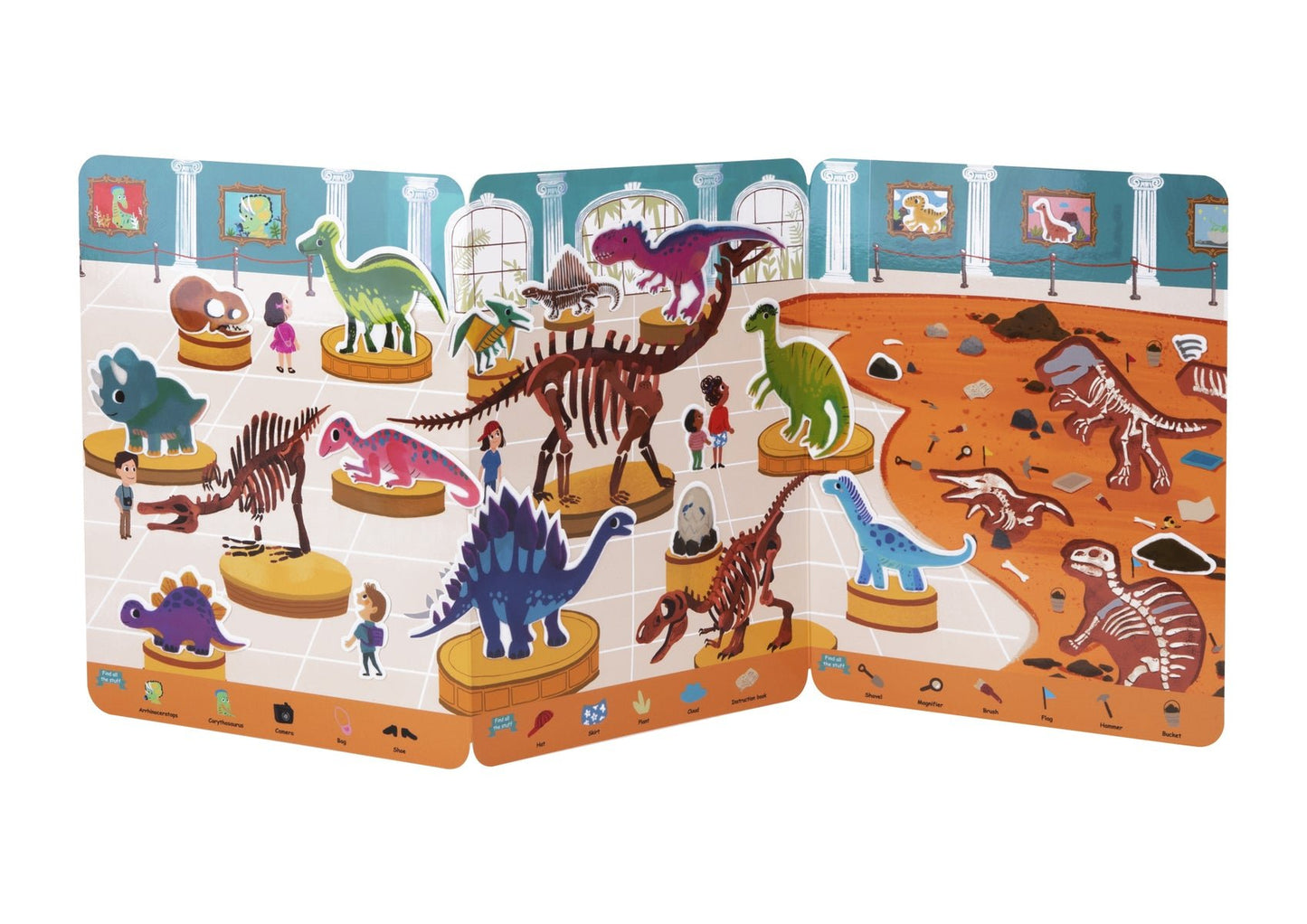 SILICONE STICKER BOOK - DINOSAUR MUSEUM - Bamboo Sprout
